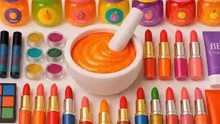 Satisfying Video DIY  ASMR | How To Make Flower Slime Mixing Random Makeup Glitters