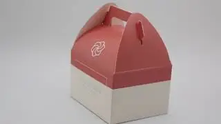 Custom Printed Cardboard Bakery Cake Box For Cake Packaging with Handle