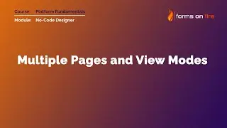 Multiple Pages & View Modes