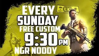 🟡 FREE LIVE CUSTOM ROOM ONLY SUNDAY 9:30 REAL PRIZE MONEY 💰 #BGMILIVE #NGRNODDY #GAMING