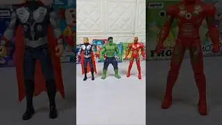 Avengers Action figure set Unboxing & Testing with asmr #hulk #toys #thor #captainamerica