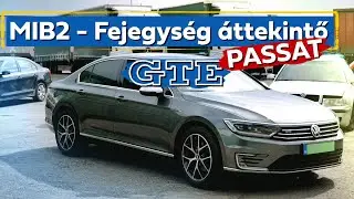 VW GTE PASSAT -  MIB2 - Fejegység áttekintő