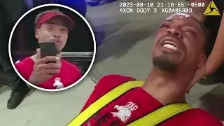 Man Pees on Car in Front of Cops.