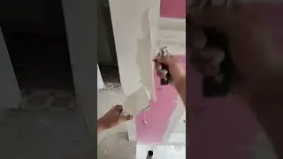 The process of coating the pillars using white cement #shorts
