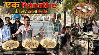 Rs 30/- only me Sabse Bada Desi ghee wala Paratha 🤩 Waiting से number आता हे यहाँ 😮