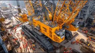 Самый грандиозный в мире монтаж с двумя кранами &mdash; укротили около 2000 тонн. Полный документальный...