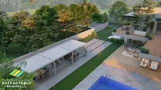 Corlu residential rotating louver roof pergola for sun, heavy rain, hail and snow protection