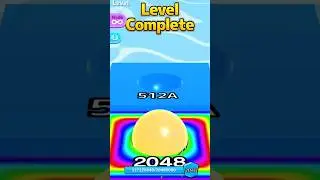 RAINBOW CLASH 😱🌈🟡 | 512A Yellow Ball in 2048 Rainbow Tile | Ball Run 2048 #shorts