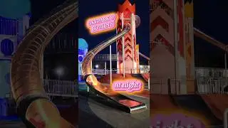 Skypark @ Butlins Skegness, LIT UP AT NIGHT 🌙 💛 #butlins #skypark #night #slide #fun