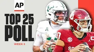 College Football AP Poll - Week 3: Florida falls OUT, USF into Top 25, Oklahoma too LOW?