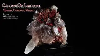 👾Calcite on Limonite Space Invader👾 Mapami, Mexico. A Studio Mineralia Macro Exploration.