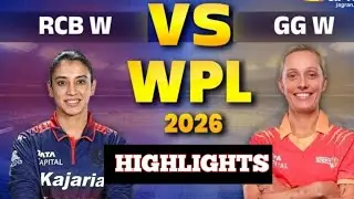 RCB vs GG 9th Match WPL 2026 Highlights 