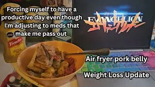 Goth jewelry organization+clean with me+airfryer pork belly+ weight loss update: living alone vlog
