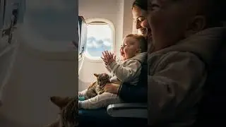 Baby Turns a Flight Into a Memory 🥹 First Flight Surprise #babytravel #familymoments #cute