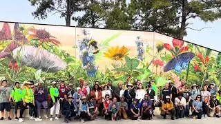 Homeless artist in Houston are painting murals in Mid-town
