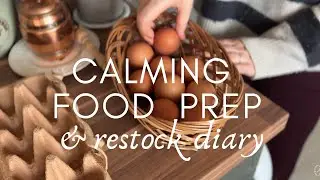 Calming food prep & restock diary │ new winter morning routine │ cinematic silent vlog 8