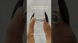 14K Solid Gold Link Connected Ring Micro Pave Eternity Band