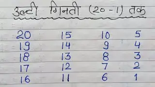 Backward counting, Back counting 20 to 1, Reverse Counting, Ulti Ginti #ultiginti #reversecounting