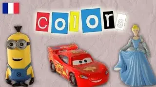 Learn French Colors with Disney Toys (Cars, Cinderella, Darth Vader Stop Motion) - Part 1