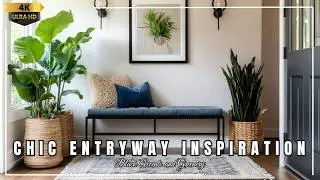 Personalize Your Space Chic Entryway Inspiration with Black Accents and Greenery