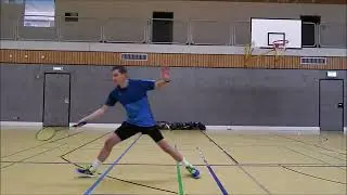 Smash Verteidigung im Badminton Einzel