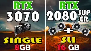 RTX 3070 8GB Single vs RTX 2080 Super SLI 8GB X 2 | I9 11900K - TEST IN 10 GAMES