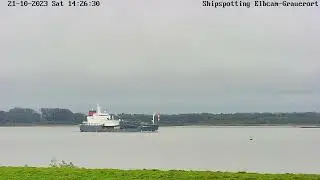 DOROTHEA SCHULTE IMO: 9618862 Tiefgang 7,8m aus TERNEUZEN nach BUETZFLETH am 21.10.2023