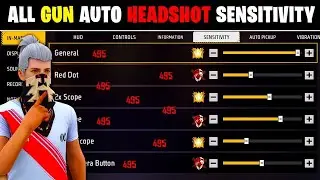 UMP, Mp40, Thompson + TRICK ON MOBILE FREE FIRE | SMG GUN Auto Headshot Secret Settings | FF MAX