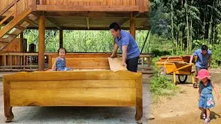 How to make a bed from wood goes to the market to sell/XuanTruong