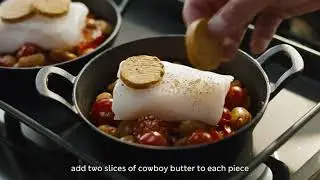 Tom Kerridge's Baked cowboy butter cod and butter beans | M&S Food