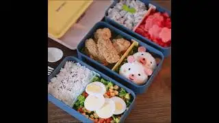 Lunch Box Microwave Safe Plastic Bento Box With Compartments & Sauce Box Stackable Salad Fruit Food