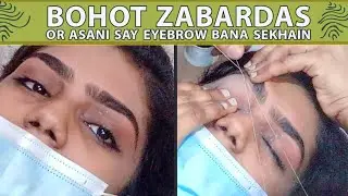 Eyebrow threading tutorial for beginners Hindi /Urdu