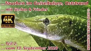 Tauchen im Geiseltalsee, Oststrand, 🐟, bei Frankleben, ☀ sonniges Wetter 👌, Teil 2...