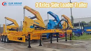 3 Axle 40FT Container Side Lifting Lifter XCMG Crane Side Loader Semi Trailer for Nigeria