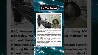1945, World War II, a German Uboat sunk by  toilet flush #shorts