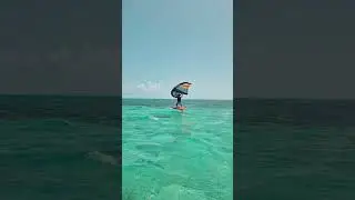 Dan wingfoiling in Union Island