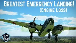 Greatest Emergency Bomber Landing Ever! One Engine Dead! (Almost Fall Off a Cliff!) IL-2 Sturmovik
