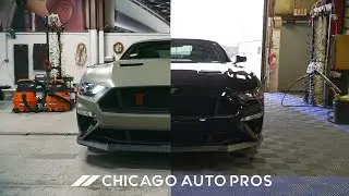 Ford Mustang GT Getting Wrapped in Avery Satin khaki Green