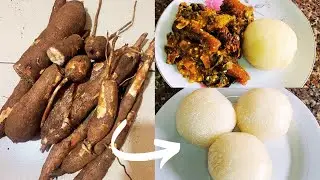 Cassava FUFU MAKING | no blender, no mortar  #cassavafufurecipe