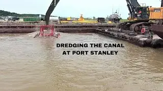 Dredging The Canal At Port   Stanley