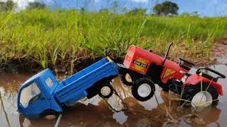 Stuck 🤯 Mahindra pickup 🛻 got help from mahindra tractor || jojolittletoys