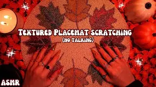 ASMR | Textured Scratching On Fall Themed Placemats🍂🤎(No Talking)