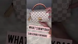 What&rsquo;s in my bag | Louis Vuitton Croisette in Damier Azur #shorts #louisvuitton ❤️