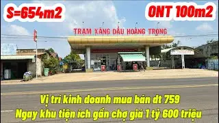 Cần bán vị trí kinh doanh mua bán đường DT 759.DT 10x66x100tc giá 1 tỷ 600 triệu 