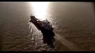 Die Elbinsel Drochtersen Krautsand im Herbst 2015 aus der Luft mit Phantom 3 Pro