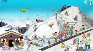 Wimmelbook Sounds APP - Skiing - hidden objects with sound - Wimmelbildspiel mit Ger&auml;uschen