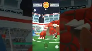 My first raid with groudon /caught on fourth ball /don't miss to this video /pokemon go /#shorts