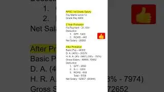 RPSC 1st Grade Salary #shorts #school #rpsc
