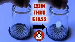 Coin Thru Glass on Tray Magic Trick