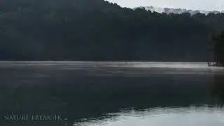 Relaxing Early Morning Lake with Fog 4K (Ultra HD) - Nature Sounds for Stress Relief, Music, ASMR